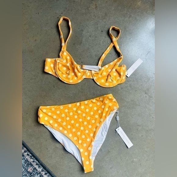 Caroline constas Mykela swimtop Viki bikini bottoms nwt medium large - Picture 2 of 2